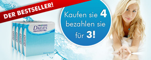 Kaufen sie 4 Dailies AquaComfort Plus 90p bezahlen sie für 3!