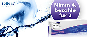 Nimm 4 SofLens Daily Disposable, bezahle für 3!