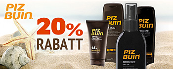 Piz Buin Sonnenprodukte - 20% Rabatt!