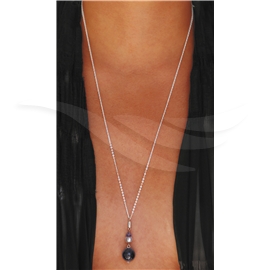 Claudia Pendant Necklace - Round Purple