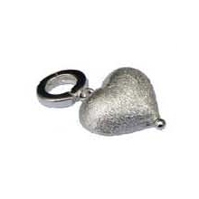 Personal Pendant Brushed Heart Bling