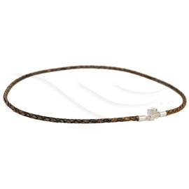 Leather Cord 3 Braided Necklace