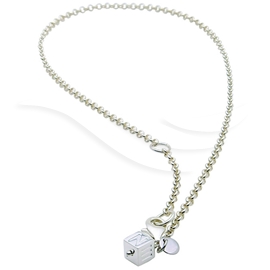 Short Pearl Necklace - Silver Chain 925