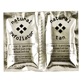 Natural Tan Twin Exfoliator + Self Tan Sachet