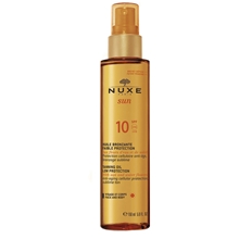 Nuxe SUN Tanning Oil for Face and Body SPF 10