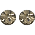 Hematite Plated Round Stud Earrings