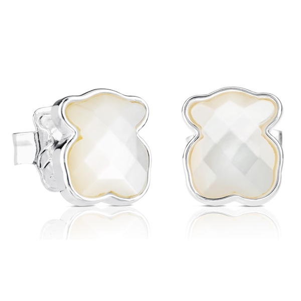 315113560 Silver TOUS Bear Earrings Pearl