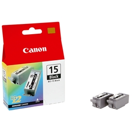 Canon Ink BCI-15BK Black 2-pk