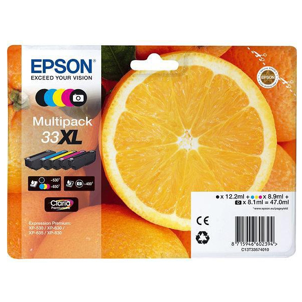 Epson 33XL B/C/M/Y