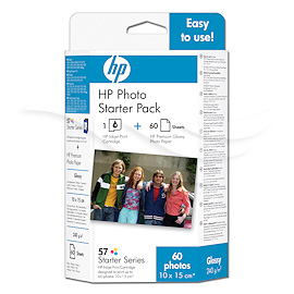 HP Ink No 57 + Photo Paper 10x15 60 Sheet