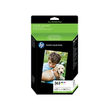  HP Ink No 363 Photo Pack - 6 cartridges + 10x15cm 150sheet Q7966EE