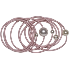 9 st - Pink Hair Ties With Pearl