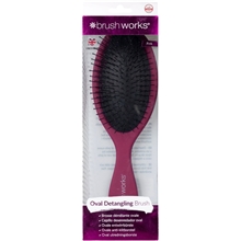 Pink - Brushworks Oval Detangling Hair Brush