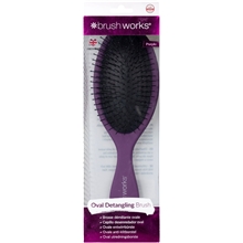 Purple - Brushworks Oval Detangling Hair Brush