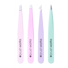 1 set - Pastels - Brushworks HD 4 Piece Tweezer Set