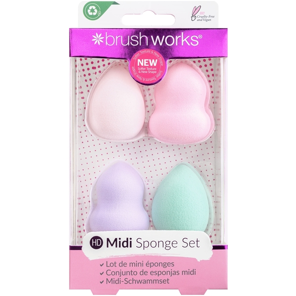 Brushworks HD Midi Blender Sponge Set (Bild 1 von 2)