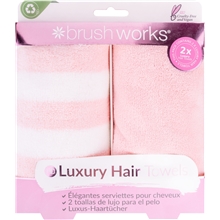 Brushworks HD Luxuary Hair Towels - 2 Pack
