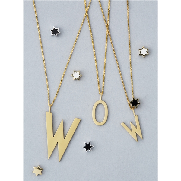 Design Letters Enamel Star Charm Gold White (Bild 2 von 2)