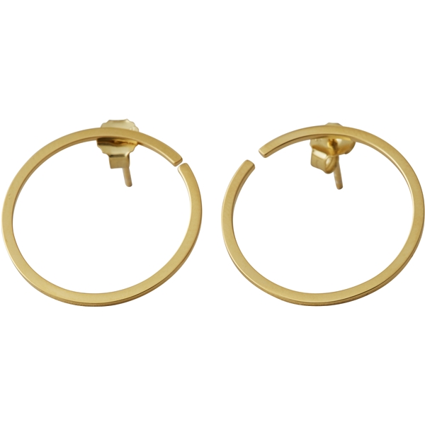 Design Letters Earring Hoops 24 mm Gold (Bild 1 von 3)