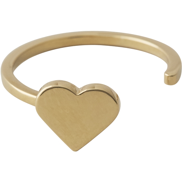 Design Letters Heart Ring Gold (Bild 1 von 3)