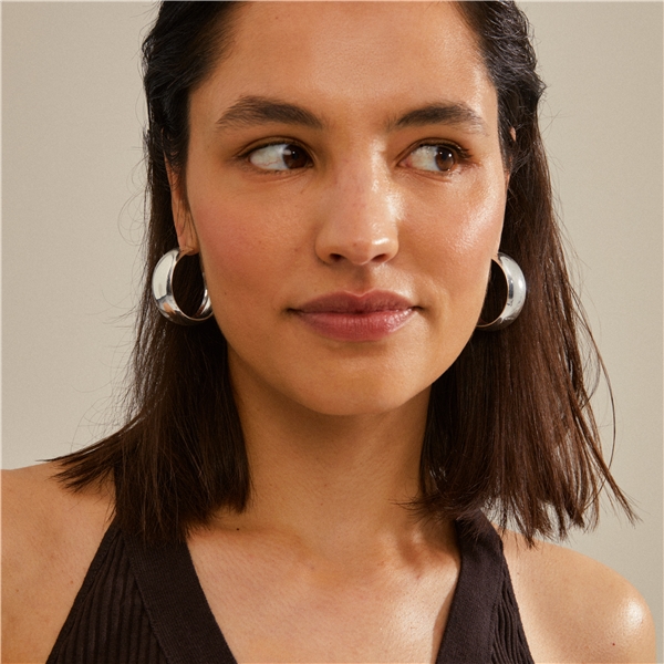 28241-6023 NAIA Mega Chunky Silver Hoops (Bild 2 von 3)