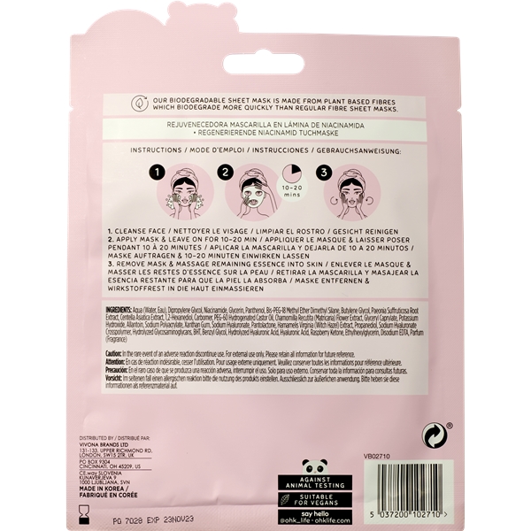 Oh K! Niacinamide Sheet Mask (Bild 2 von 2)