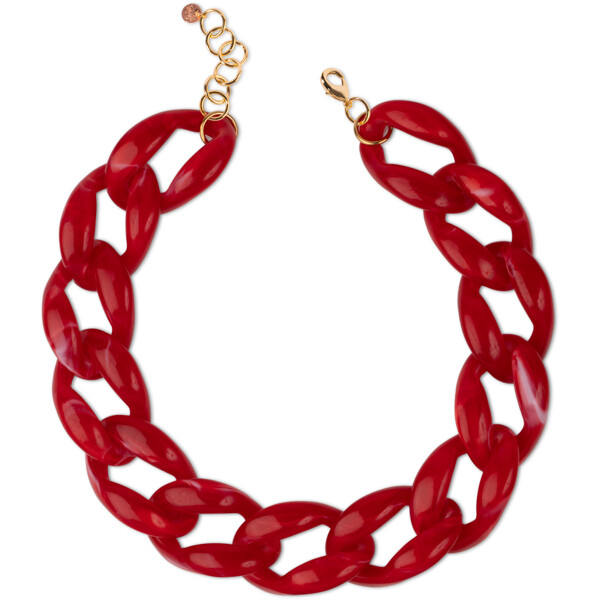 84511-12 Chunky Necklace Red (Bild 1 von 4)