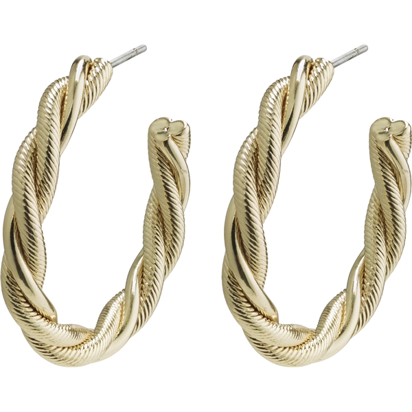 26202-2063 Baya Twisted Creole Earrings (Bild 1 von 2)
