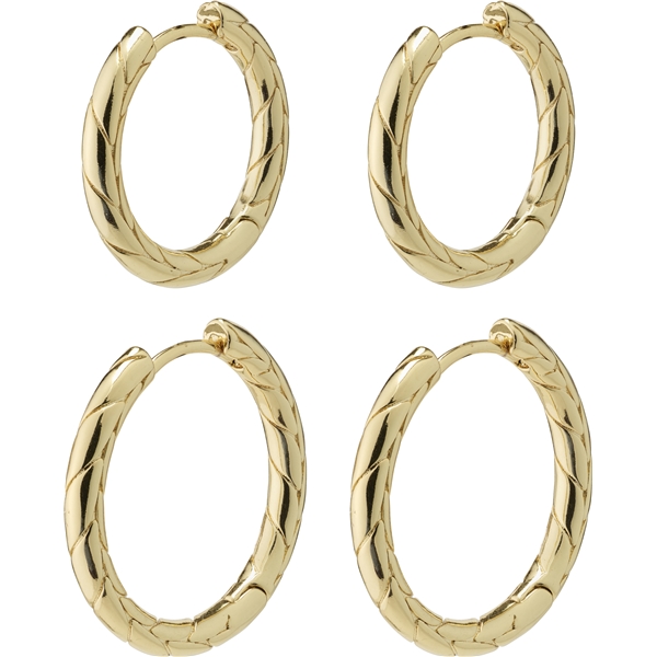 10223-2003 LOVE Hoop Earrings 2-In-1 Set (Bild 1 von 4)