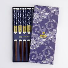 Chopstick-Set mit 5 Paaren Blue Flowers