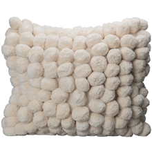 Weiß - Pom-Pom-Kissen