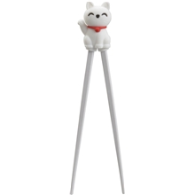Kinder-Essstäbchen 22 cm Lucky Cat White