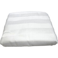 Weiß - Gestreiftes Bettlaken 150 x 260 cm