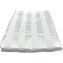 Weiß - Gestreiftes Bettlaken 240 x 260 cm