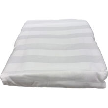Weiß - Gestreifte Bettdecke 150 x 210 cm
