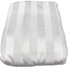 Weiß - Gestreifte Bettdecke 230 x 220 cm