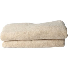 Beige - Baumwollhandtuch 76 x 152 cm