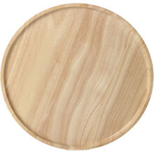 Servierbrett aus Gummibaum, rund