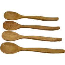 Dessertlöffel aus Holz, 4er-Pack