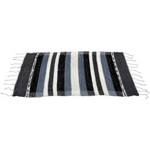 Schwarz/Weiß - Teppich - Gestreift 60 x 130 cm.