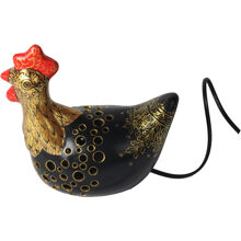 Schwarz/Gold - Lucky Hen Lampe