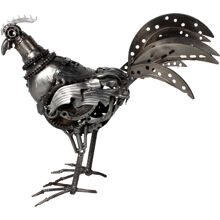 Metallskulptur Hahn 1