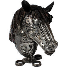 Metallskulptur Pferdekopf 1