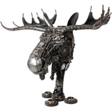 Metallskulptur Elchkopf 1