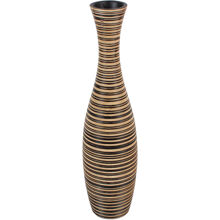 Gestreifte Sanduhrvase aus Holz