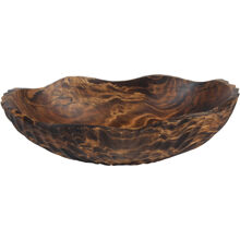 Holzschale, muschelförmig