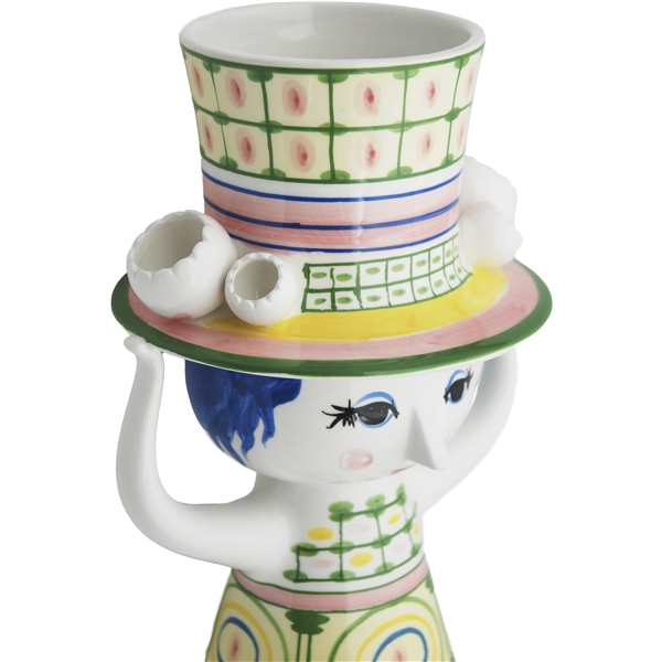 Dame mit Hut Vase 24,5 cm (Bild 3 von 9)