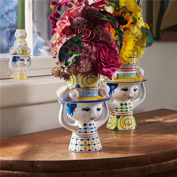 Dame mit Hut Vase 24,5 cm (Bild 6 von 9)