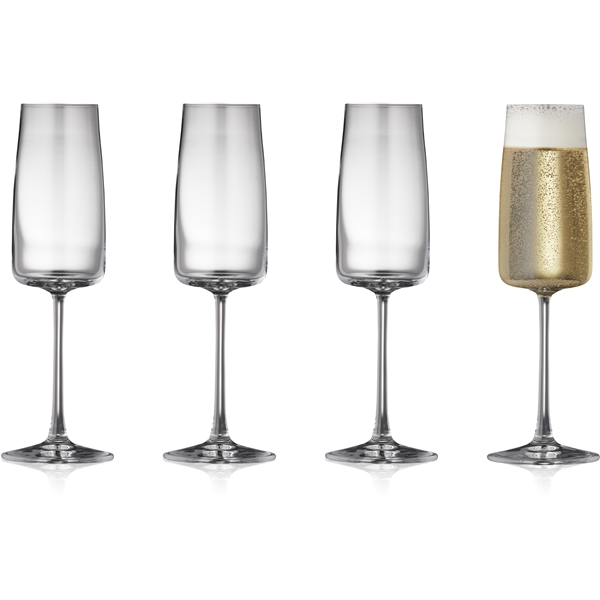 Zero Champagnergläser Kristall 30 cl 4er-Pack (Bild 1 von 5)