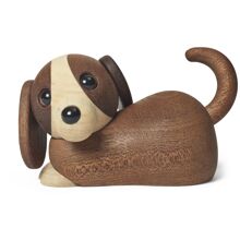 Jojo Hundewelpe Holzdeko Mahagoni